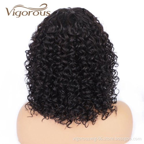 Black Brazilian Wholesale Bob Short Cheap Gluless Natural Afro Kinky Curly Real Raw Hair 100% Human Hair